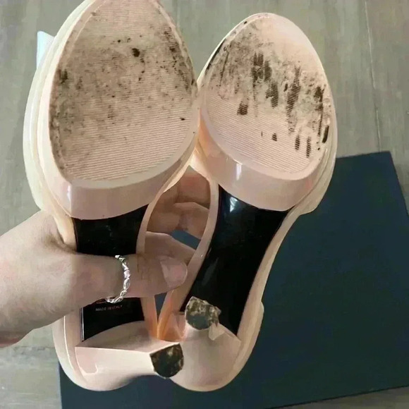 FURLA Alissa jelly pink peach heels - Picture 3 of 5